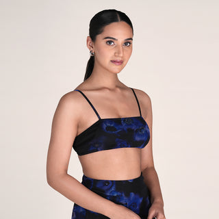 IVY TOP IN MIDNIGHT BLOOM PRINT