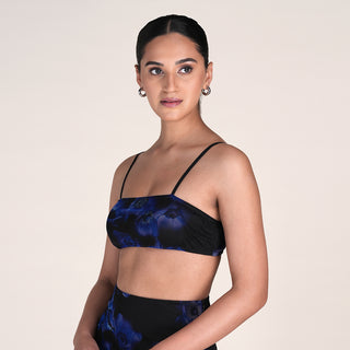 IVY TOP IN MIDNIGHT BLOOM PRINT